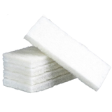 Non Scratch Thick Scouring Pads White, 115mm x 250mm x 20mm, 5 Pads Pack